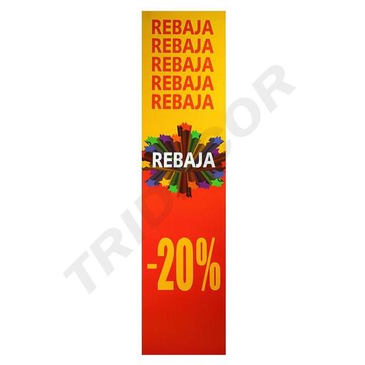 [014353] 20% di sconto Insegna Verticale Rossa/Gialla