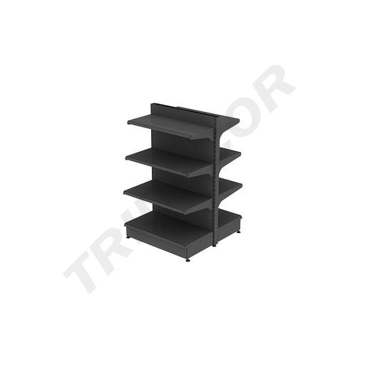 [013Gris.16] Estanterías Góndola Gris con Chapa 90x150 Cm