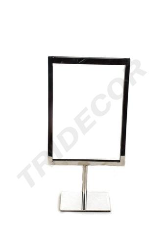 [009729] Soporte de póster de acero cromado A5