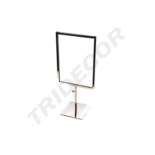 [009847] Verstellbarer Plakathalter A4 aus Chrom