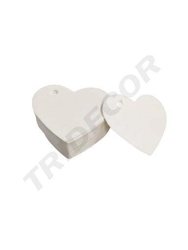 [0141024BL] 爱心吊牌6.5x4.5 Etiqueta Troquelada Corazón Varios Colores 100Und /Paq