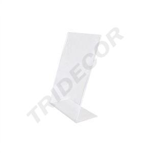 [007129] Soporte de cartel acrílico forma L A5 15X22X9Cm