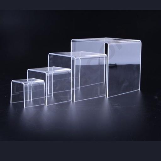 [007169] Soporte de exposición de acrílico en forma de C en 4 alturas