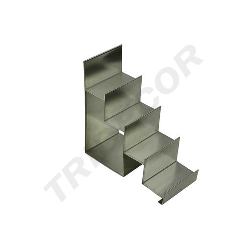 [009789] 哑光钢展示楼梯 4 高度 Expositor de Acero Mate Forma Escalera 4 Alturas