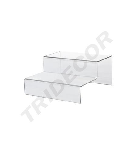 [007171] Suport din acrilic cu trepte pentru accesorii 2 înălțimi