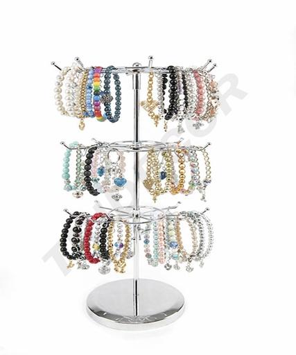 [009023] 三层电镀旋转展示架 Expositor para Joyería 3 Coronas Giratorias