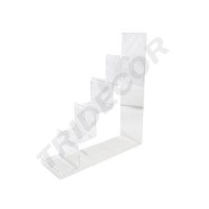 [007143] Expositor Acrílico Para Carteras Escalera 5 Alturas