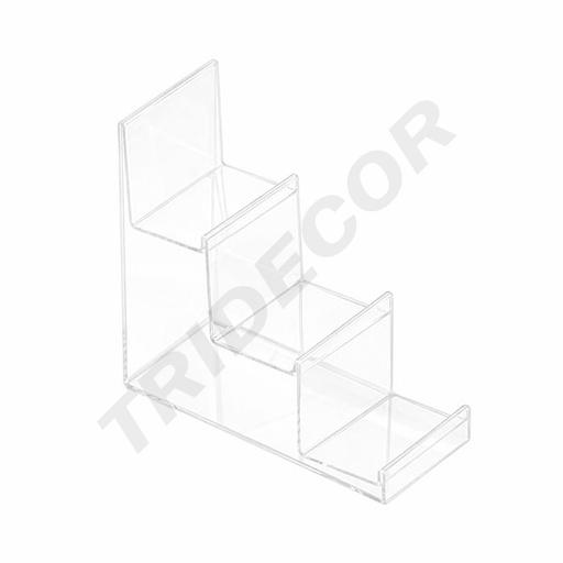 [007141] 亚克力钱包展示架 3层 21.5X10X20.5厘米