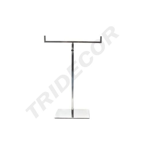 [009757] Soporte Doble de Acero Inoxidable para Exhibición de Bolsas