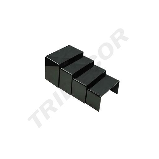 [007211] 四件套黑色亚克力包架Expositor de Zapatos para Tiendas Negro Acrilico Forma C 4 Alturas 40/caja