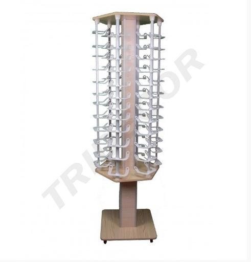 [003037] Wooden Glasses Display Stand 72 Pairs