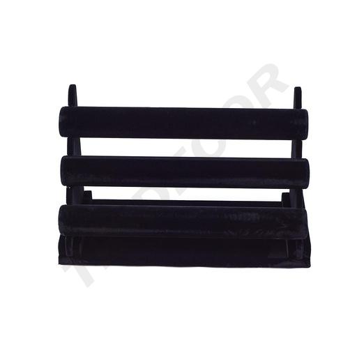 [009722] 三重手链展示 黑色天鹅绒 Expositor de Pulseras Triple Terciopelo Negro