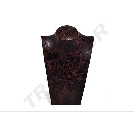 [009404] 项链展示 棕色皮革 小号 Expositor para Collares Polipiel Marrón Pequeño