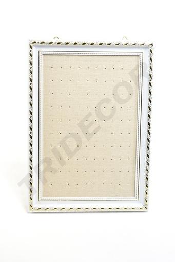 [009366] Marco de Pendientes de Lino Beige 25x35Cm