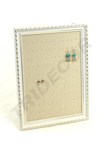 [009367] Marco  Para Pendientes De Lino Beige 30x40Cm