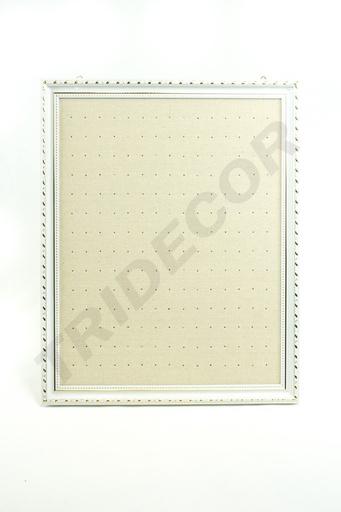 [009368] Grande cornice per orecchini in lino beige 50x60cm