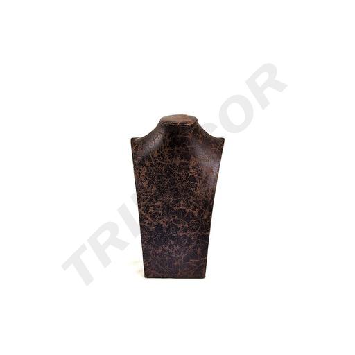 [009405] 项链展示 棕色皮革 大号 Expositor de Collar Polipiel Marrón Grande