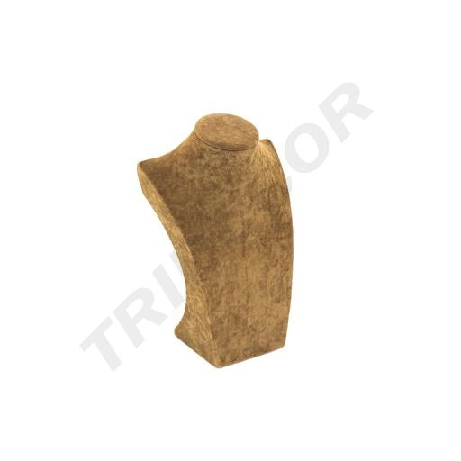 [009163] Brauner Samt Halskettenständer 26X9.5X16.5cm