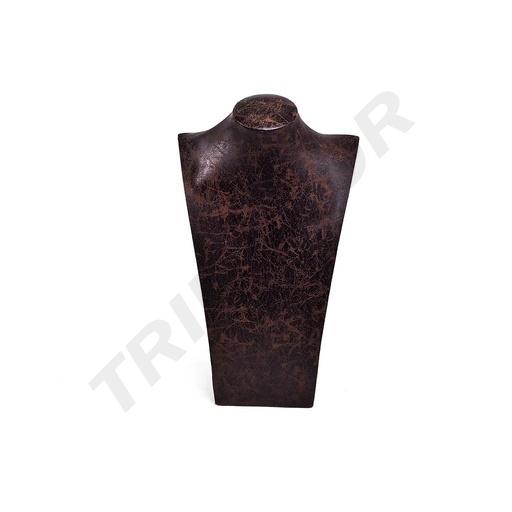 [009406] Expositor de collar de polipiel marrón