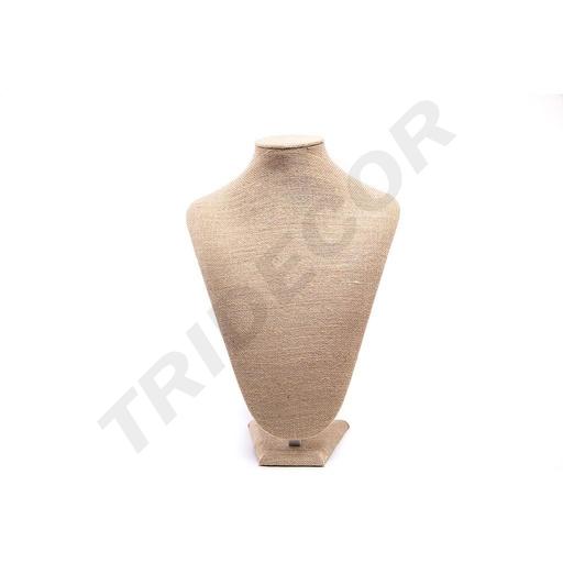 [009107] Présentoir à collier en lin épais 23X15X32.5cm