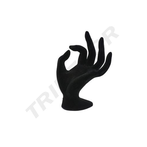 [009136] Présentoir pour bagues en forme de main en velours noir