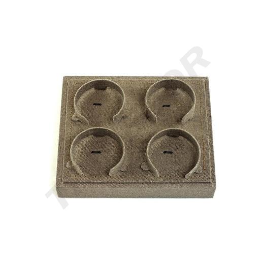 [009686] Bandeja para Pulseras de Lino Marrón