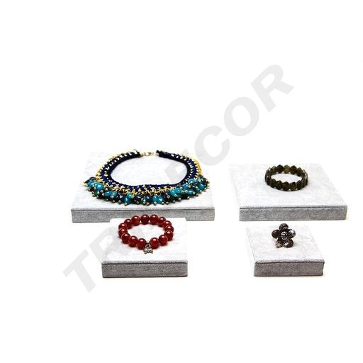 [009816] Présentoir polyvalent en velours gris