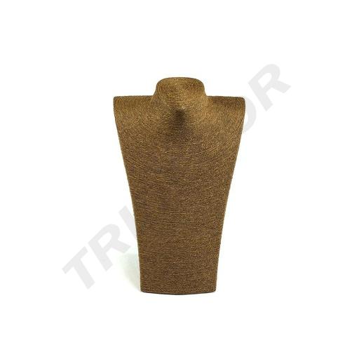 [009749] Expositor de Par de Collares Cubiertos con Cuerda Marrón