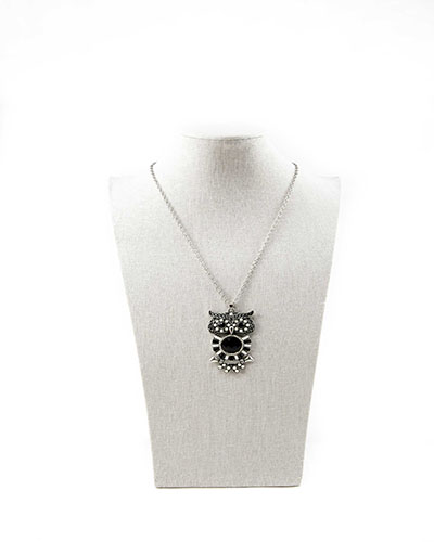 [009712] 白麻布人像Expositor Collar Lino Beige 30X11.5X10.5cm H3 