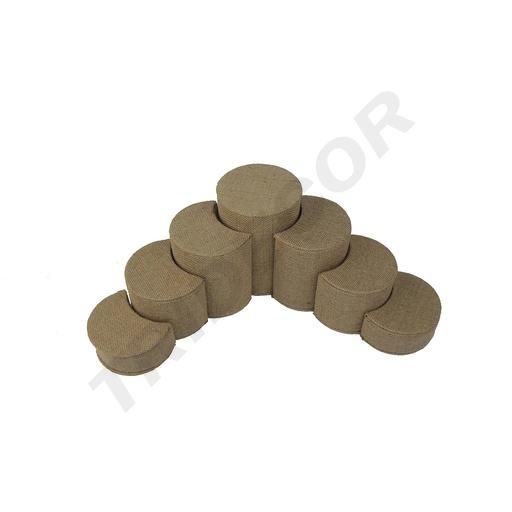 [009858] Espositore per gioielli in lino spesso a 7 pezzi