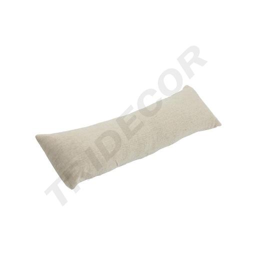 [009124] Coussin pour bracelet en tissu de lin beige 30X7X5 cm