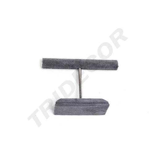 [009360] T 形戒指展示架小号 深灰色天鹅绒 Expositor En Forma de T para Anillos Terciopelo Gris Oscuro