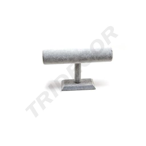 [009807] Espositore in velluto per braccialetti colore grigio 24X8X15cm