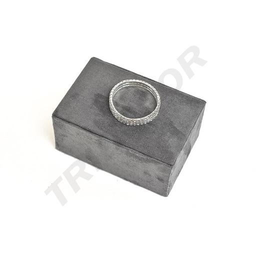 [009351] 珠宝长方形 灰色天鹅绒 Rectángulo para Joyería Terciopelo Gris