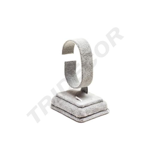 [009388] Supporto espositivo in velluto per orologi, colore grigio, 6X5X10cm