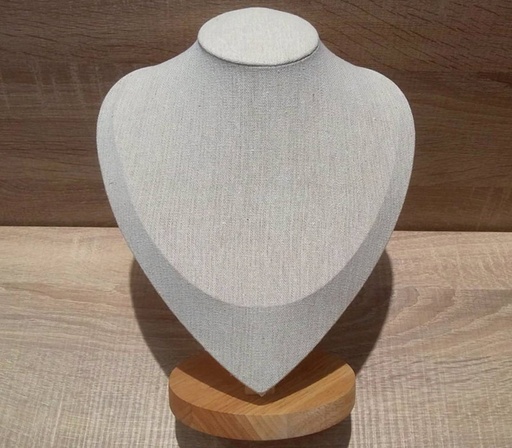[0091030] 亚麻和木质面料项链 L 码衬衫 Peto Collares Tela de Lino y Madera Talla L