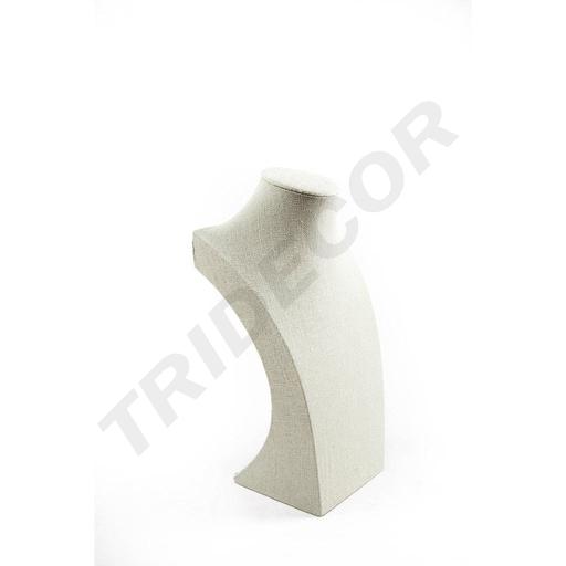 [009713] Beigefarbene Leinen-Halskettenanzeige 40X24X15cm