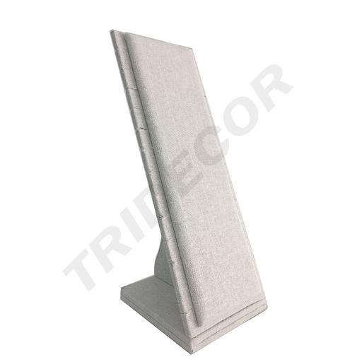 [009637] Espositore per braccialetti in lino beige 11X10X27cm