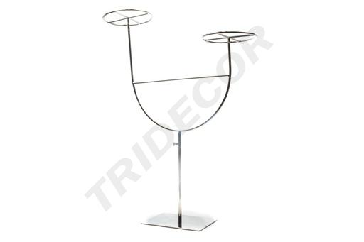 [009390] Adjustable Steel Hat Display Stand 2 Units