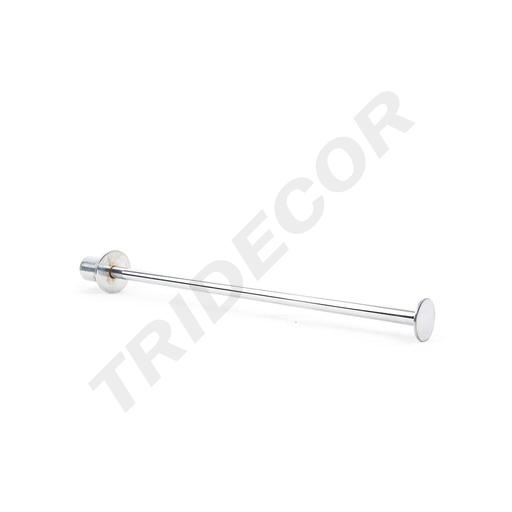 [002313] Umărăș de haine cromat cu oprire pentru placă/lemn, 8 mm
