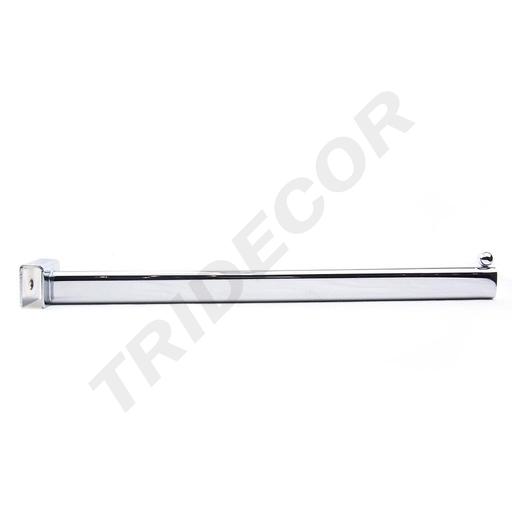 [002199] Percha de cromo con una bola para el tubo rectangular de 40cm