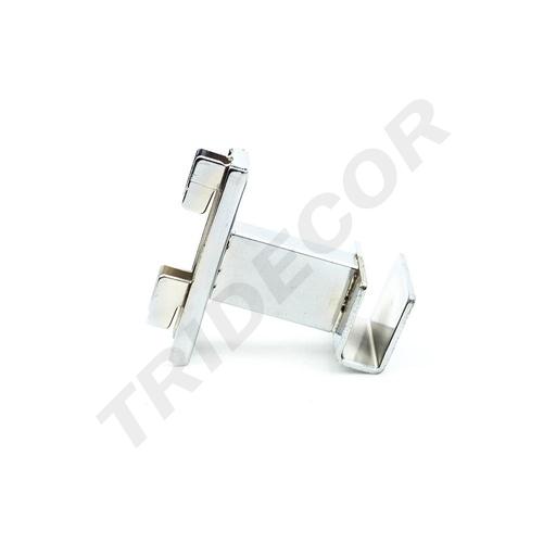 [002148] 电镀双鱼尾扁管托 5cm Soporte de Tubo Rectangular para Sistema de Cremallera 