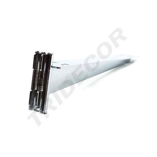 [002295] Soporte doble de cromo para sistema de cremallera, 35cm