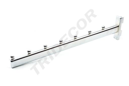 [002046] Gancho inclinado com 7 bolas para sistema de fecho éclair 30 cm