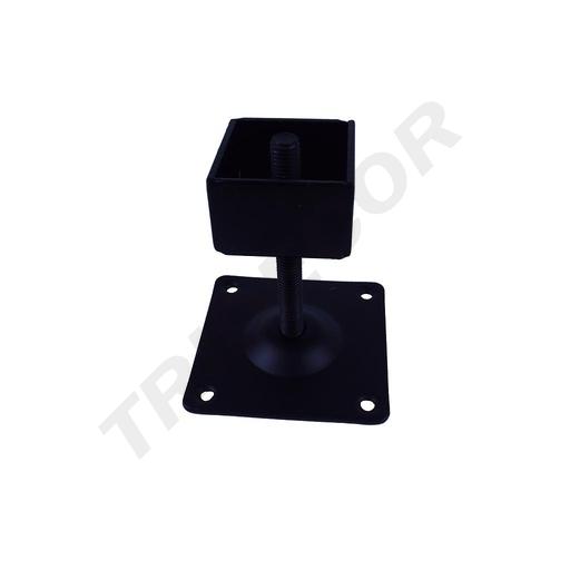 [006202] Bază ajustabilă pentru țeavă pătrată neagră 38X38mm