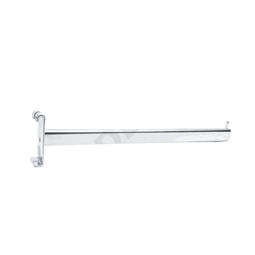 [002030] Chromkleiderbügel mit 1 Nagel für Gitter/Flach 40 cm
