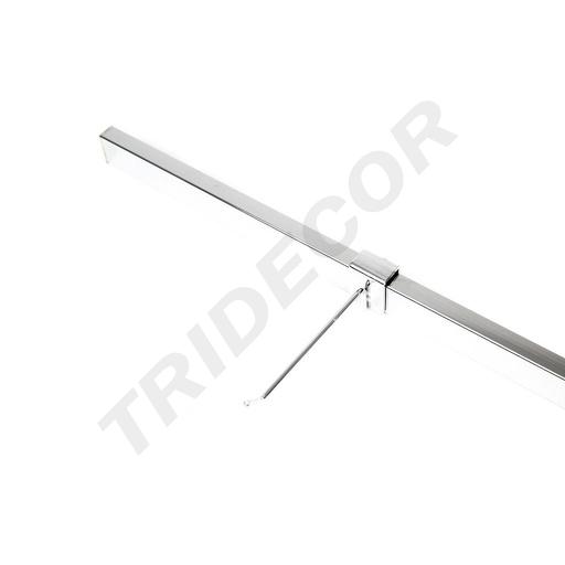 [006009] Barra Rectangular De Acero Cromado 3 Metros