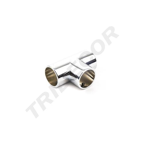 [006036] 25毫米T型管，3通出口金属连接器Conector de Metal para Tubo en T 3 salidas 25mm