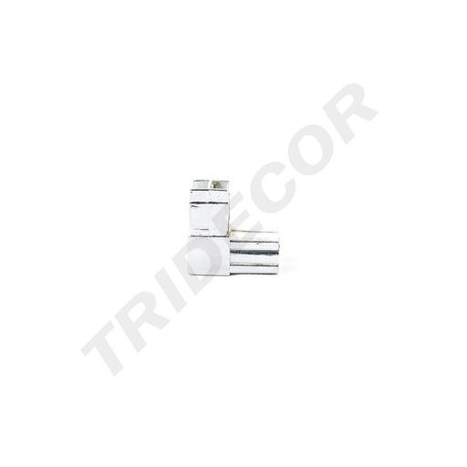 [006080] 方管L 型内插接头 Union de Tubo Cuadrado Con L Direccion Cromado Tubo 25X25mm 