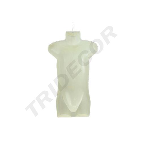 [040060] White Plastic Child Bust